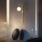 Ysoria Glass Globe Brass Wall Lamp