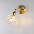 Ardenelle Adjustable Glass Brass Wall Lamp
