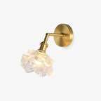 Ardenelle Adjustable Glass Brass Wall Lamp