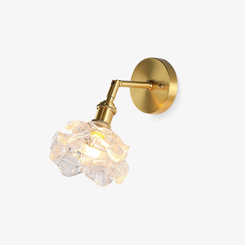 Ardenelle Adjustable Glass Brass Wall Lamp