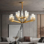 Calvessara Multi-Light Glass Brass Chandelier