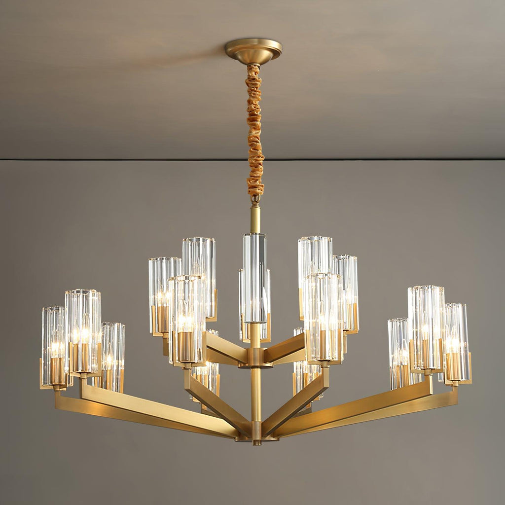 Calvessara Multi-Light Glass Brass Chandelier
