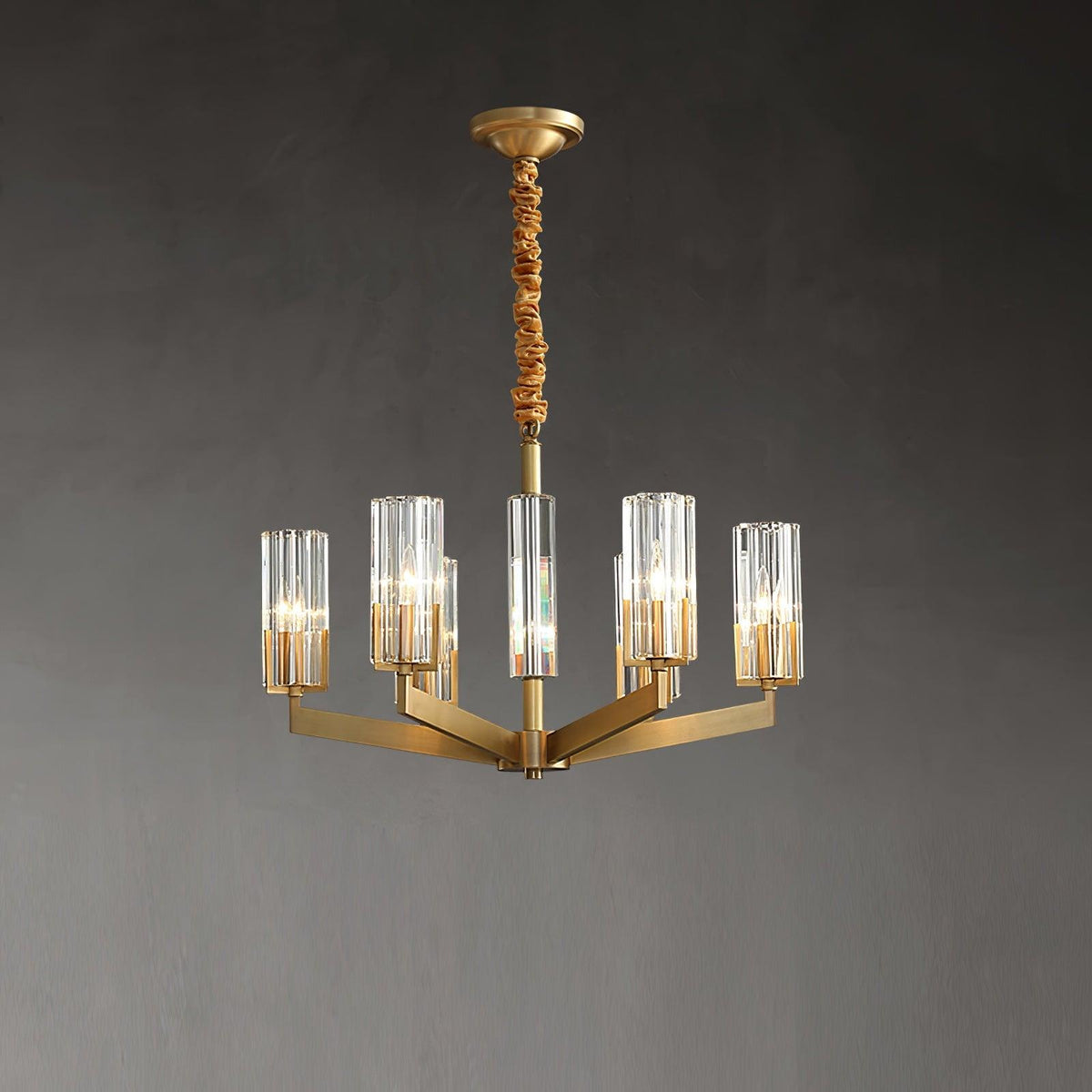 Calvessara Multi-Light Glass Brass Chandelier