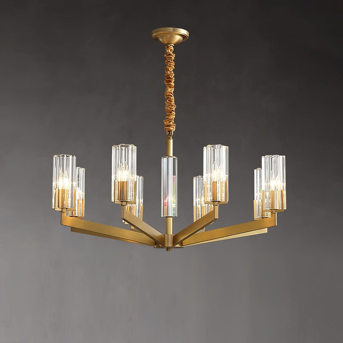 Calvessara Multi-Light Glass Brass Chandelier