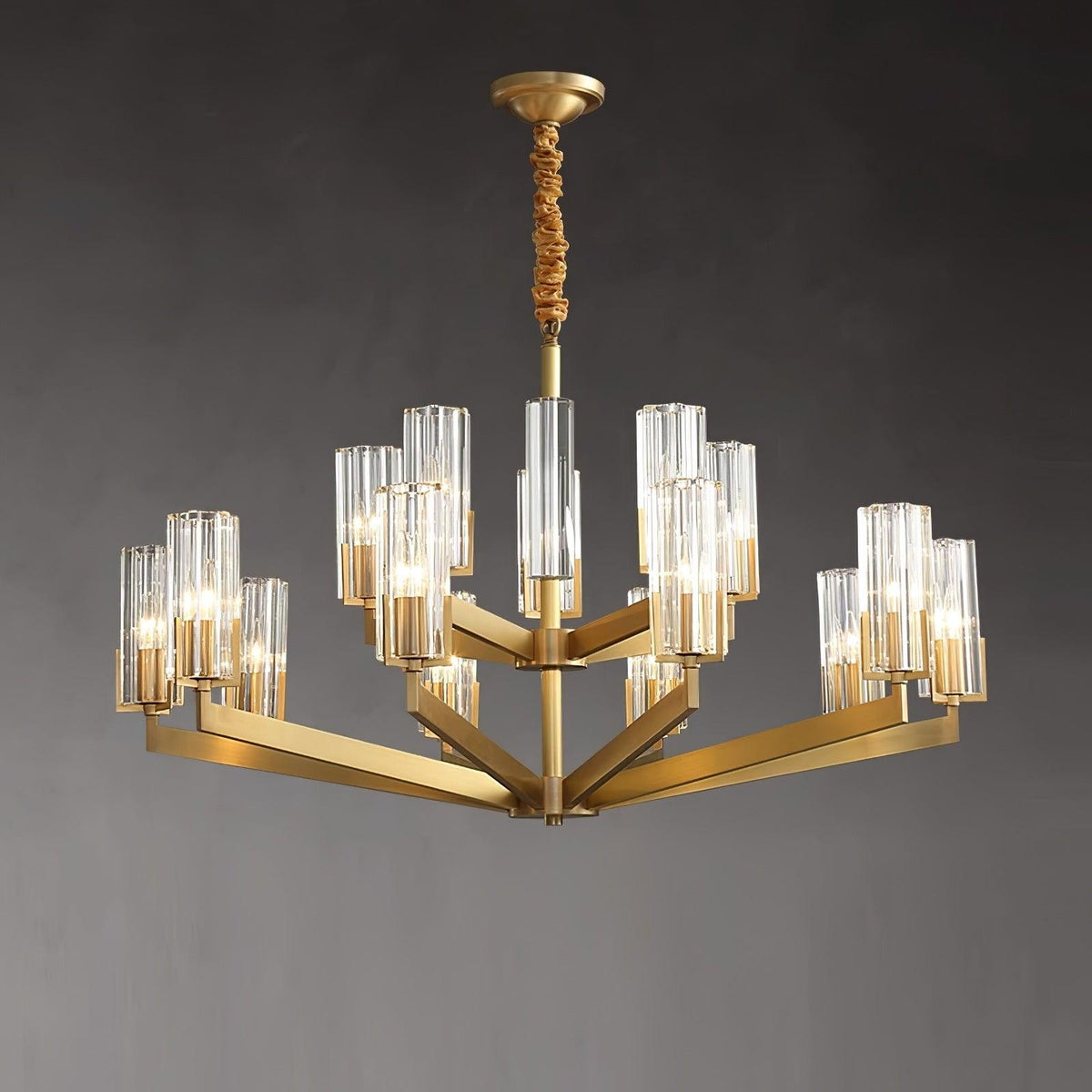 Calvessara Multi-Light Glass Brass Chandelier