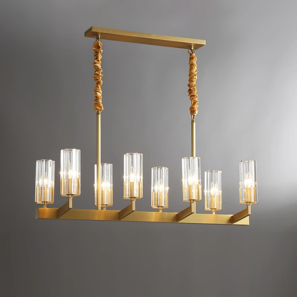 Calvessara Multi-Light Glass Brass Chandelier