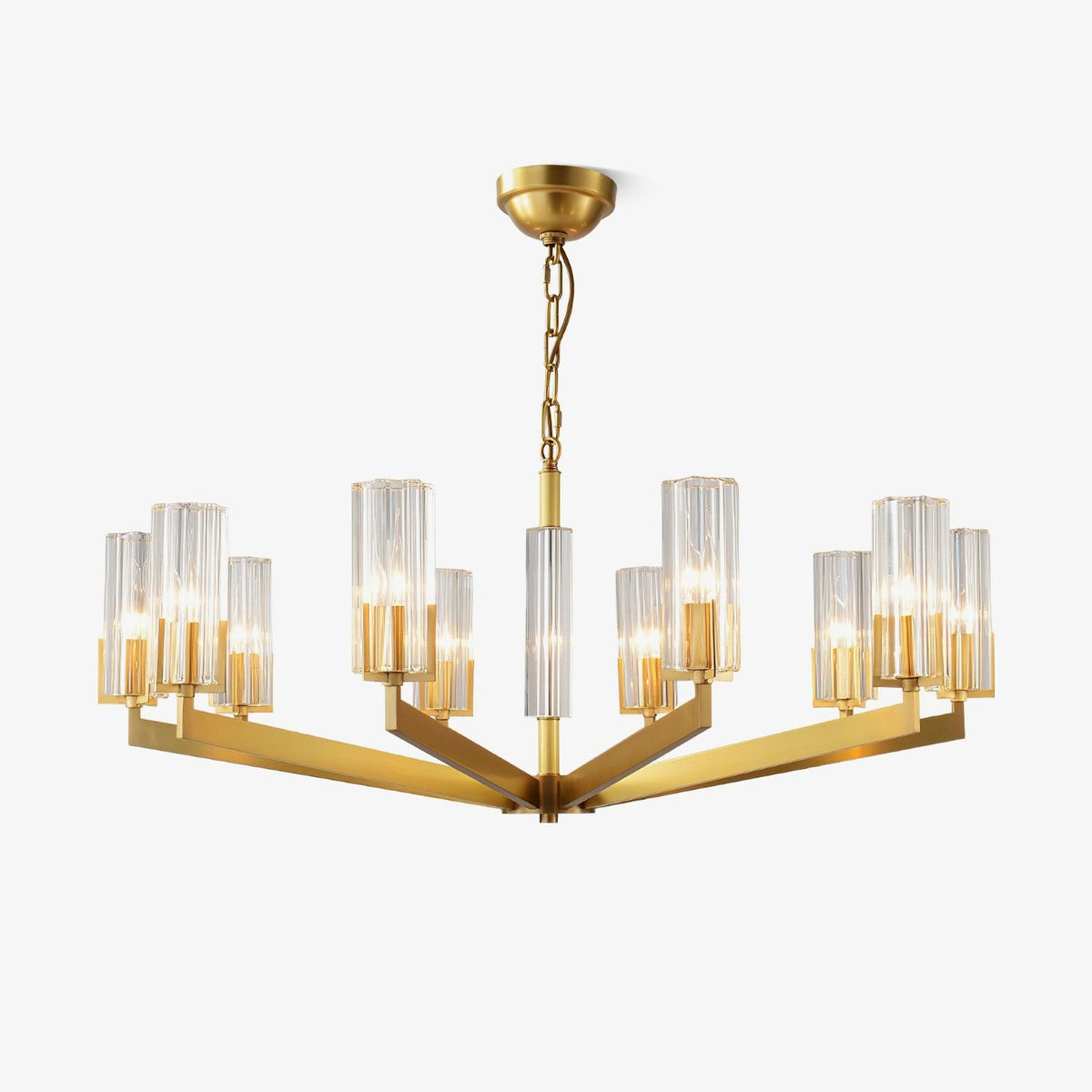 Calvessara Multi-Light Glass Brass Chandelier