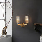 Coravine Modern Glass Brass Wall Lamp