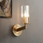 Coravine Modern Glass Brass Wall Lamp