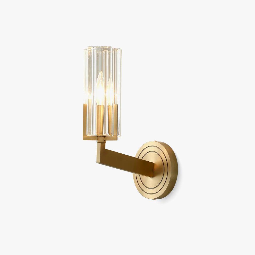Coravine Modern Glass Brass Wall Lamp