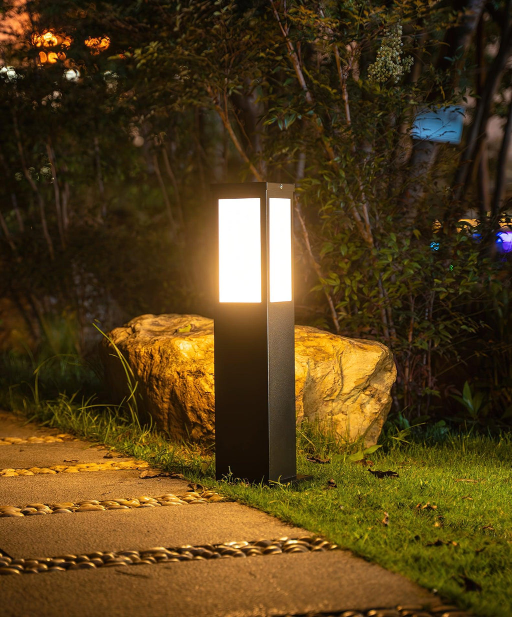 Rosavere Metal Acrylic Bollard Outdoor Lamp