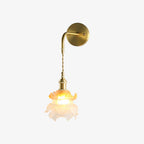 Belviora Distressed Glass Brass Wall Lamp