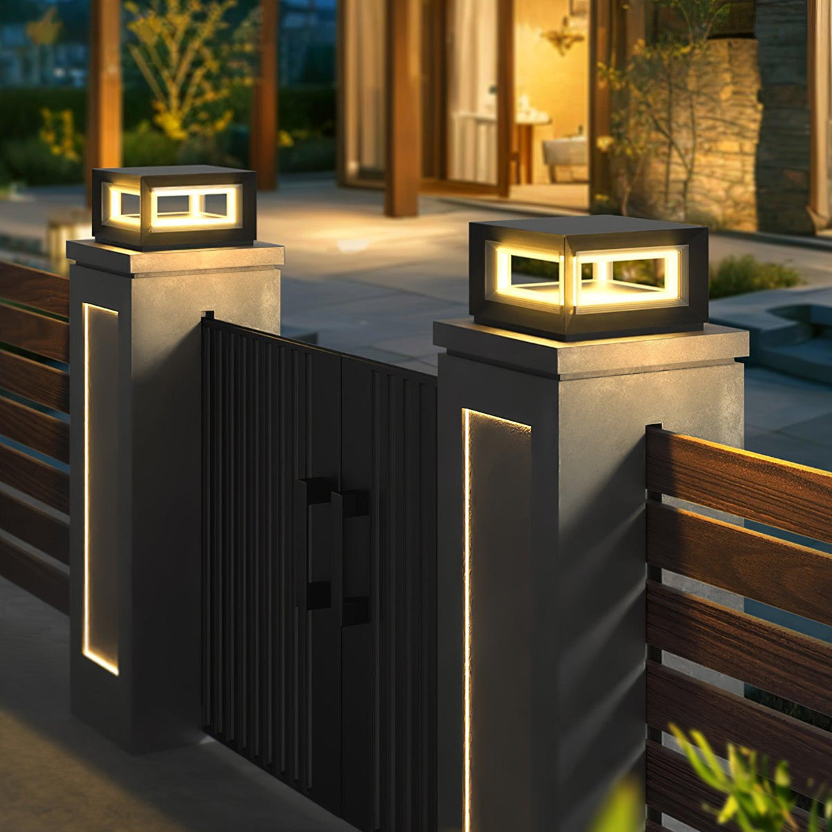 Monavere Acrylic Cube Outdoor Post Lamp