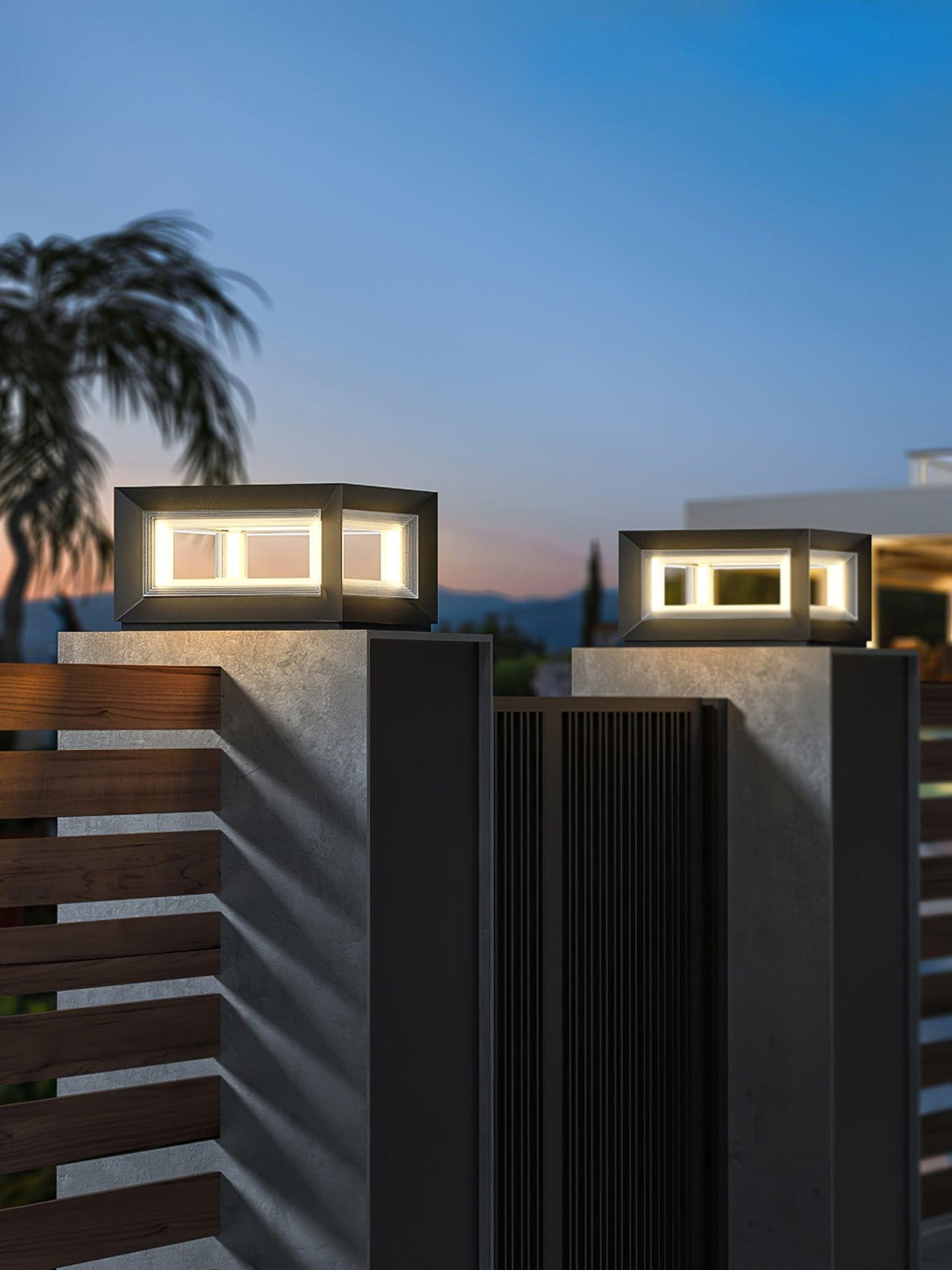 Monavere Acrylic Cube Outdoor Post Lamp