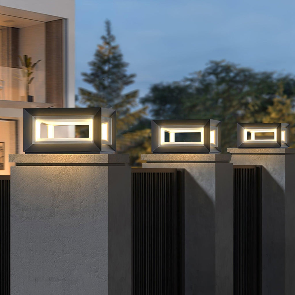 Monavere Acrylic Cube Outdoor Post Lamp