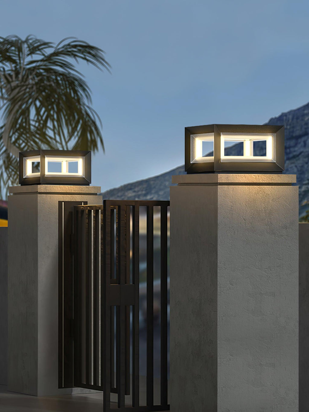 Monavere Acrylic Cube Outdoor Post Lamp