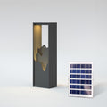 Koralune Acrylic Solar Outdoor Garden Light#Finish_Black#Kelvin range_Warm Light