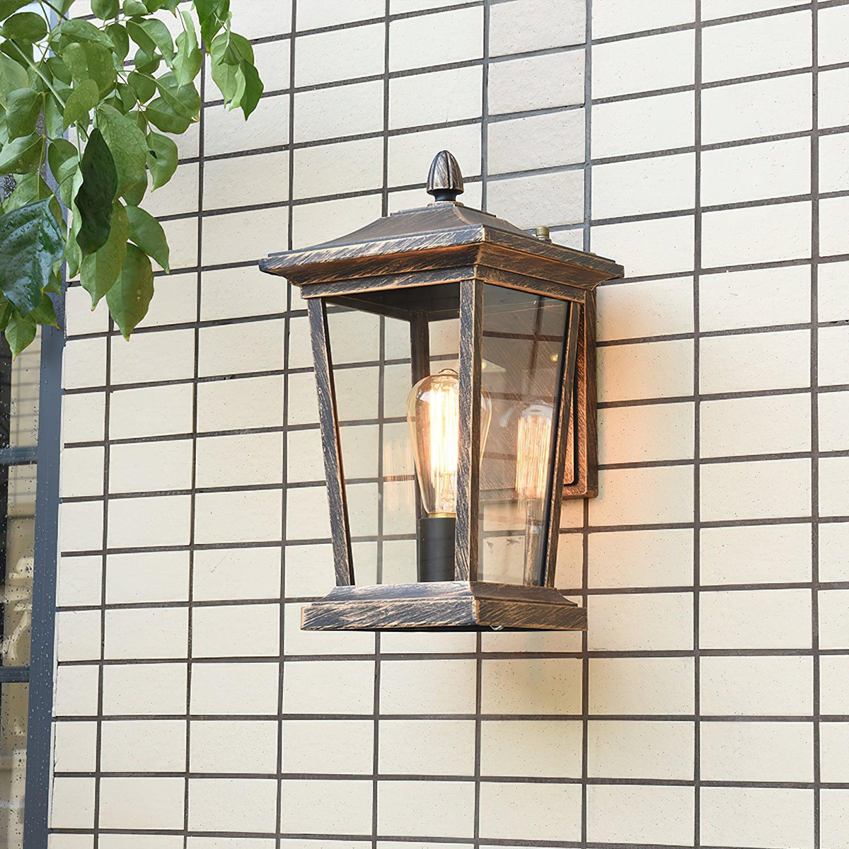 Junovaire Glass Cage Outdoor Wall Lamp