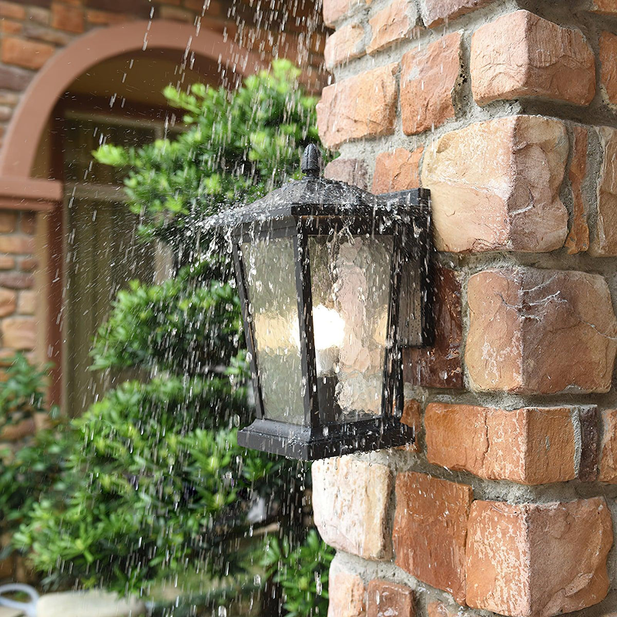 Junovaire Glass Cage Outdoor Wall Lamp