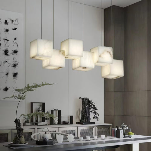 Avelune Multi-Light Alabaster Linear Chandelier