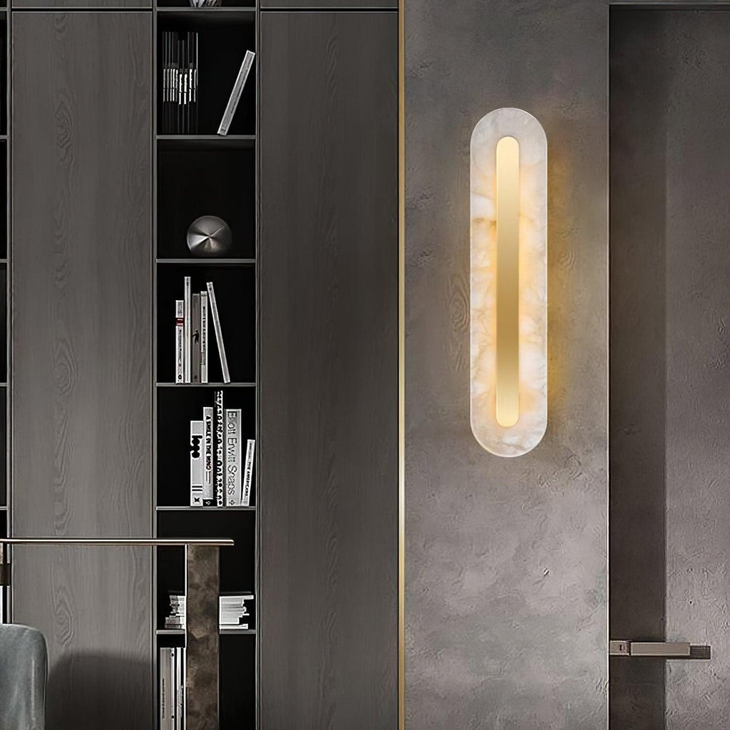 Brisora Alabaster Rounded Wall Lamp