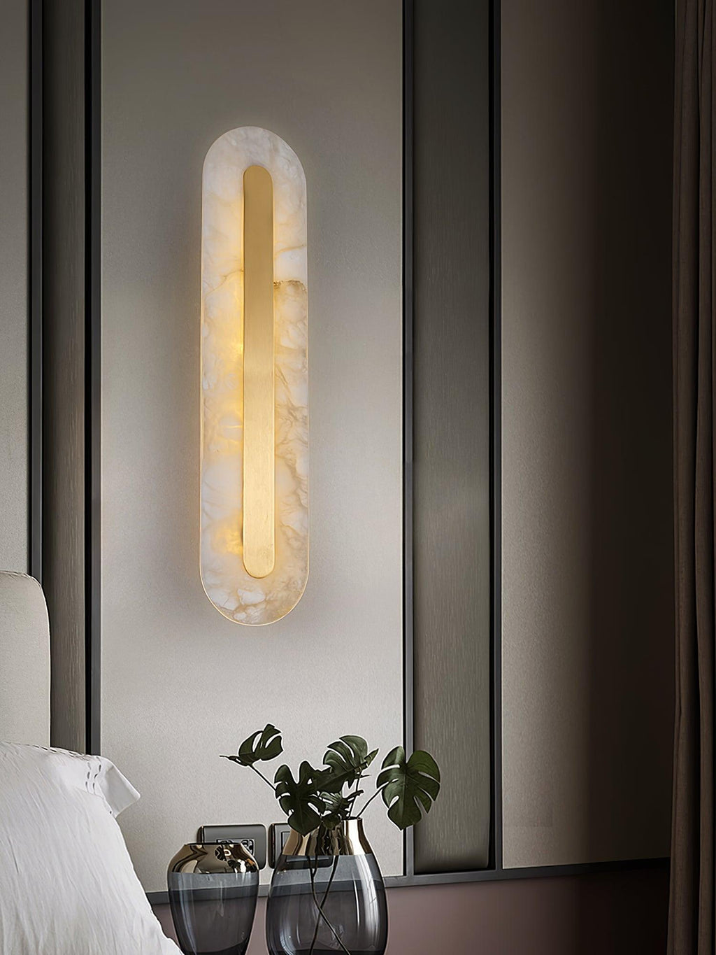 Brisora Alabaster Rounded Wall Lamp