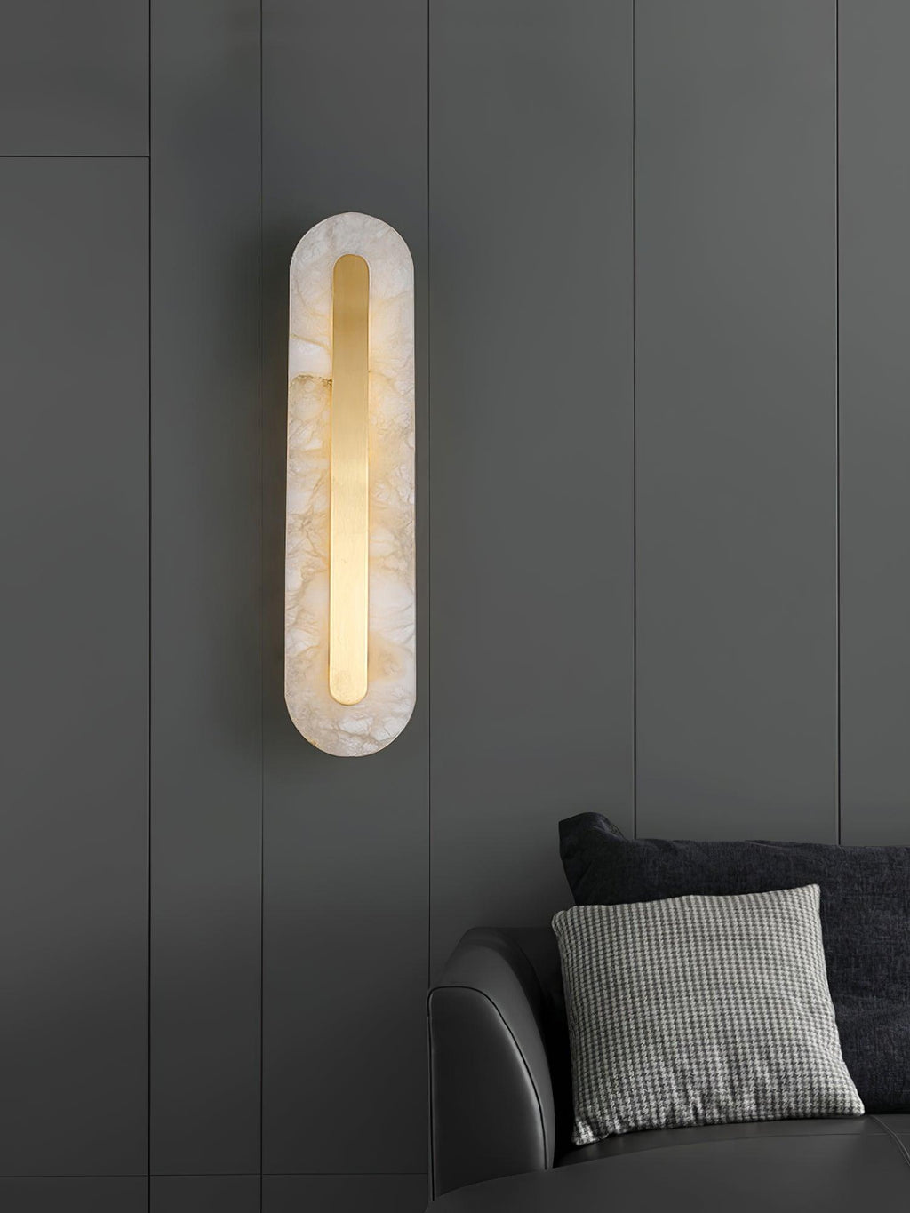 Brisora Alabaster Rounded Wall Lamp