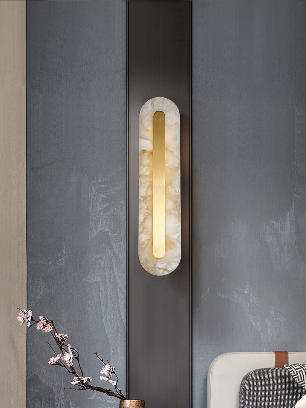 Brisora Alabaster Rounded Wall Lamp