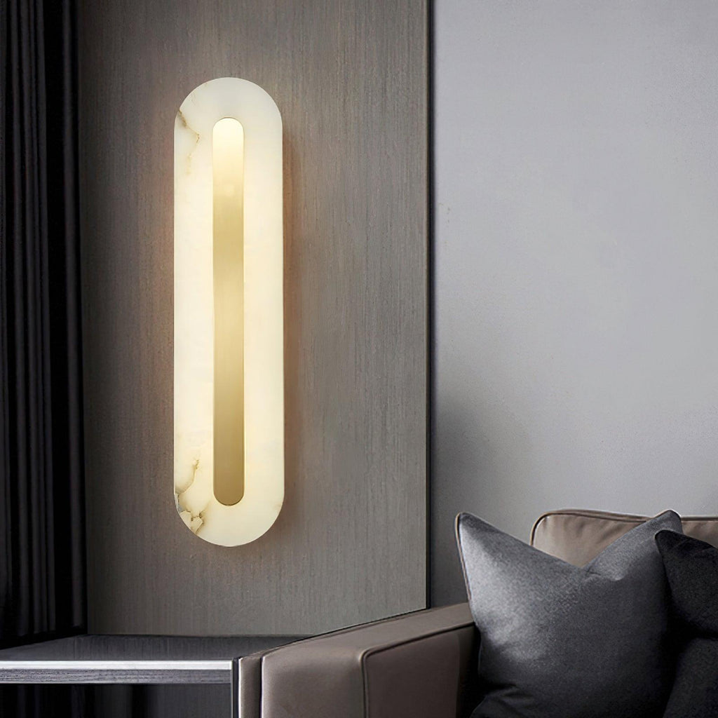 Brisora Alabaster Rounded Wall Lamp