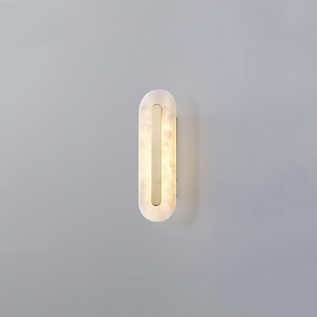 Brisora Alabaster Rounded Wall Lamp#Size_D 4.3″ x H 13.8"