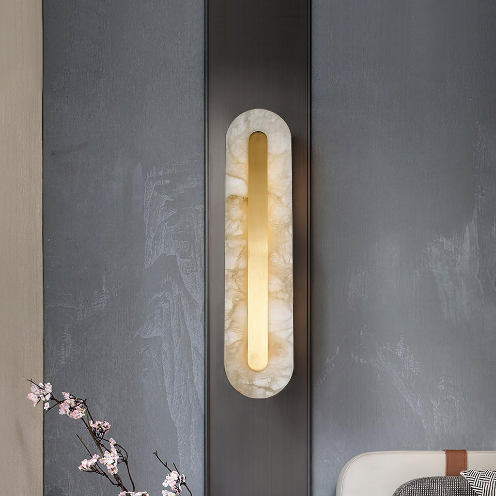 Brisora Alabaster Rounded Wall Lamp