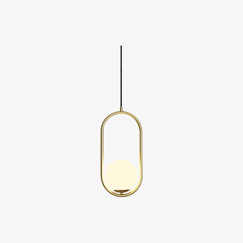 Havorine Glass Globe Brass Swag Pendant Light