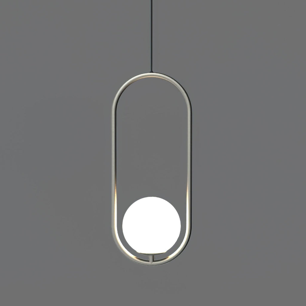 Havorine Glass Globe Brass Swag Pendant Light