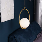 Wisterra Glass Globe Brass Pendant Light