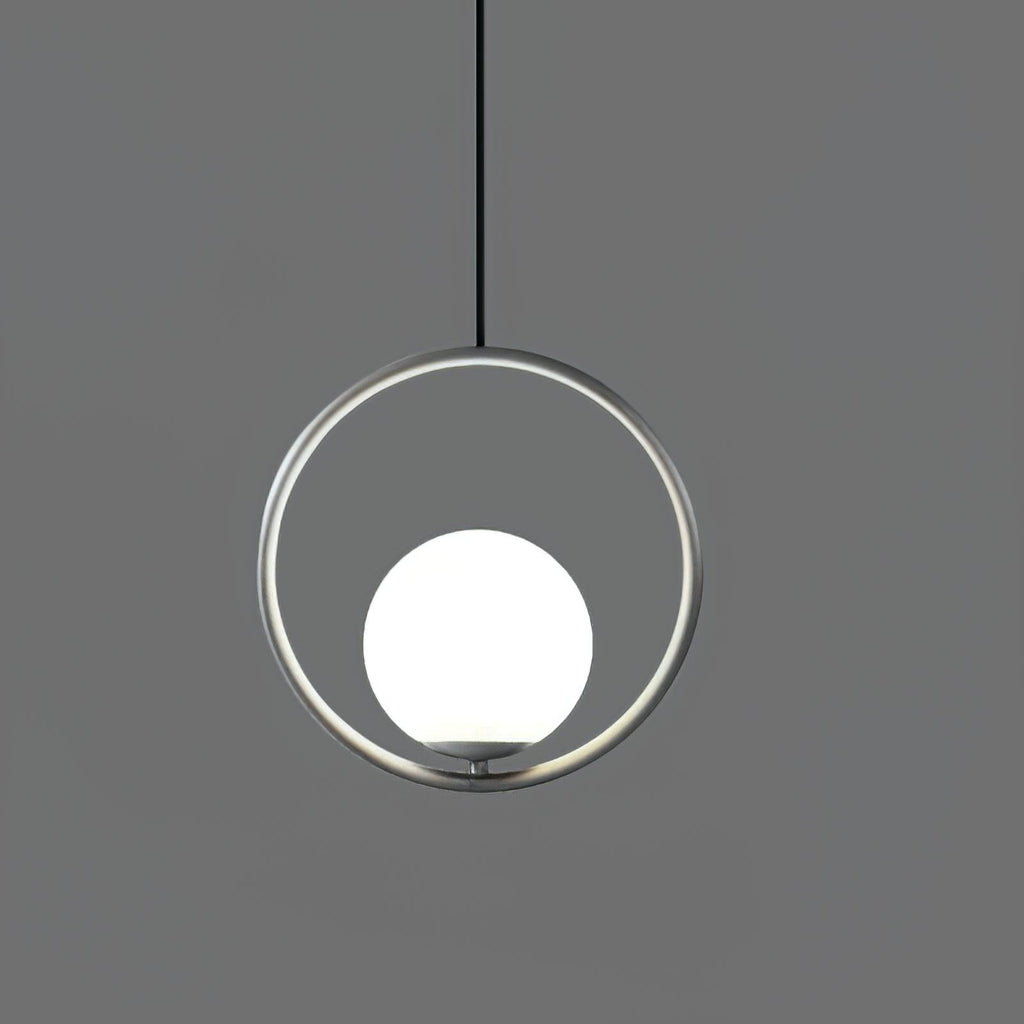 Havorine Glass Globe Brass Swag Pendant Light