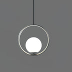 Havorine Glass Globe Brass Swag Pendant Light