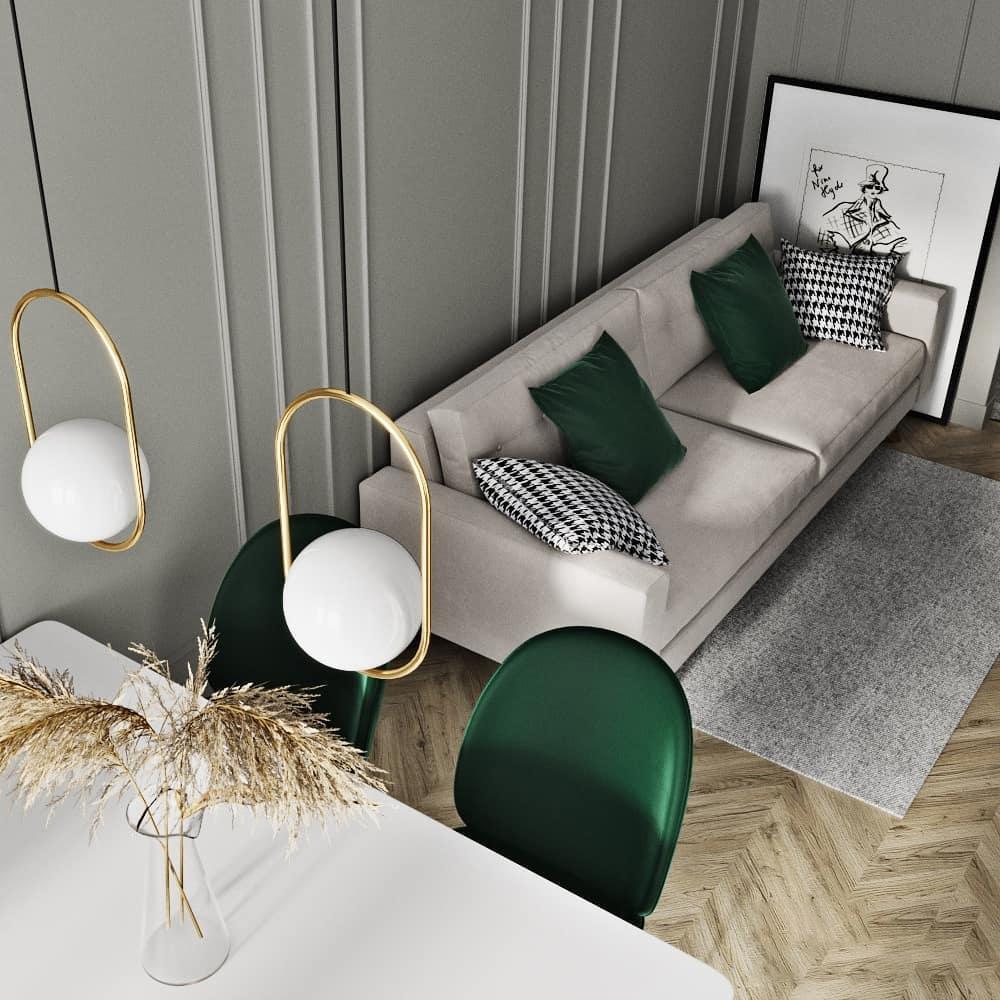 Wisterra Glass Globe Brass Pendant Light
