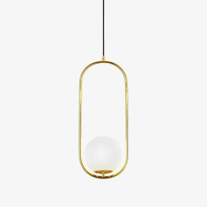 Havorine Glass Globe Brass Swag Pendant Light