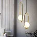 Wisterra Glass Globe Brass Pendant Light