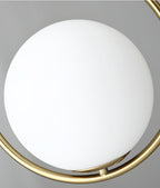 Havorine Glass Globe Brass Swag Pendant Light
