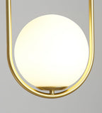 Havorine Glass Globe Brass Swag Pendant Light