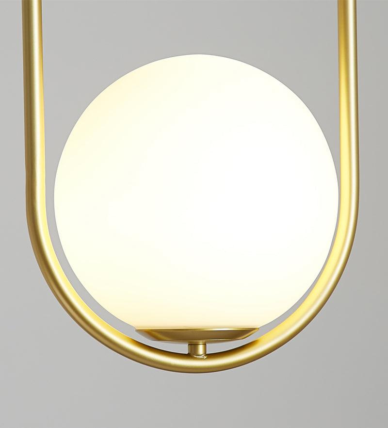 Havorine Glass Globe Brass Swag Pendant Light