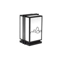 Floravine Metal Mountain Outdoor Post Lamp#Finish_Black & White