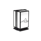 Floravine Metal Mountain Outdoor Post Lamp#Finish_Black & White