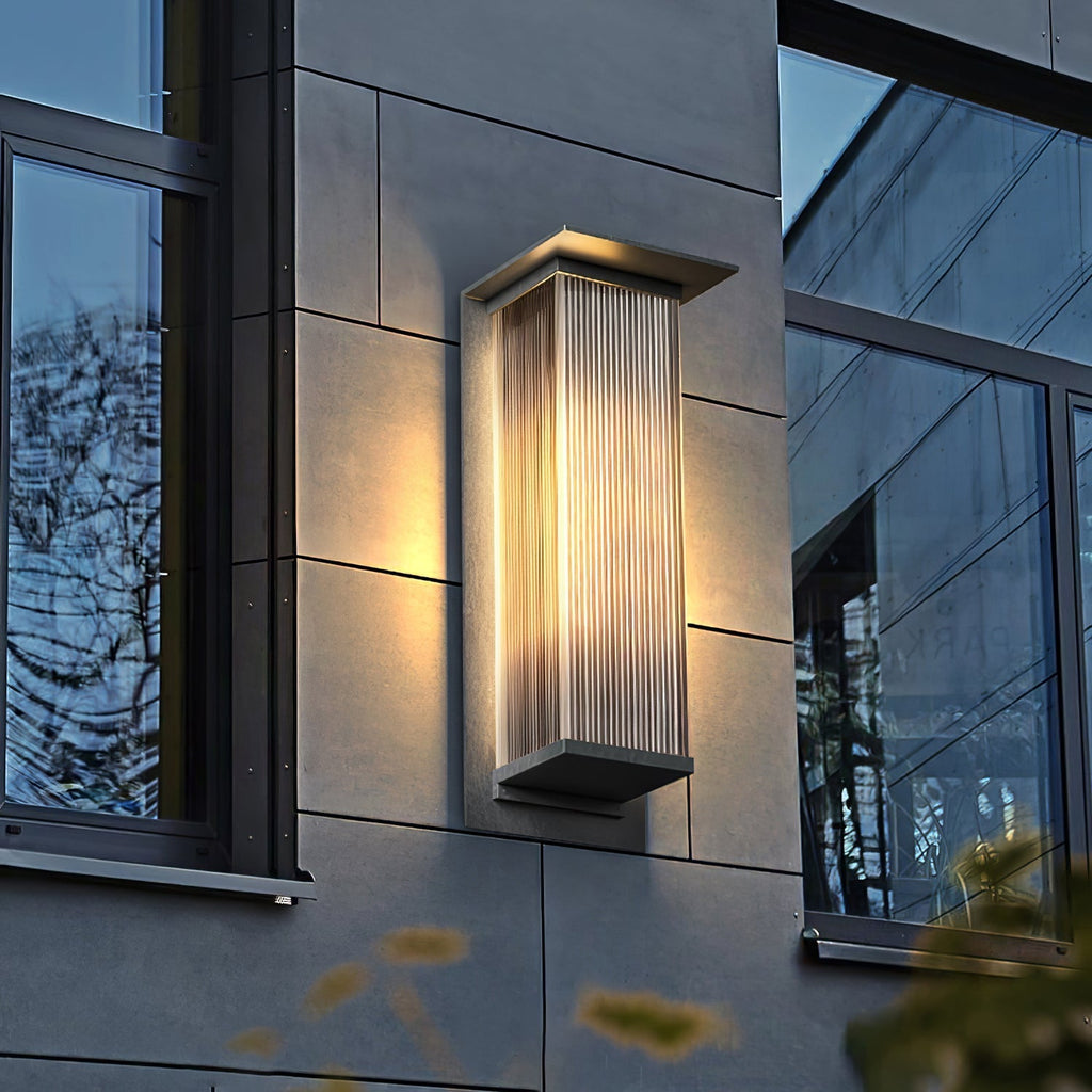 Eversora Metal Box Solar Outdoor Wall Lamp