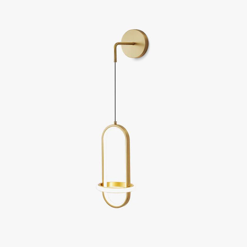 Iverelle Brass Oval Wall Lamp