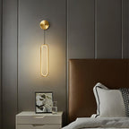 Delsoria Brass Oval LED Wall Lamp