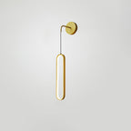 Delsoria Brass Oval LED Wall Lamp#Finish_Brass#Kelvin range_Three-Color Changing Light