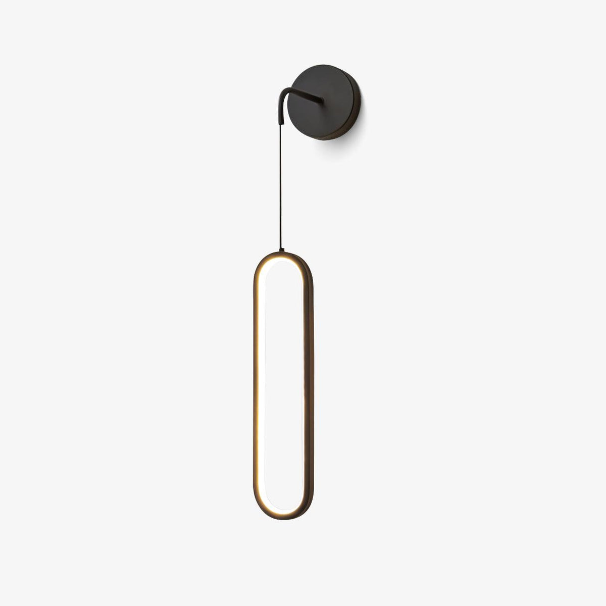 Delsoria Brass Oval LED Wall Lamp
