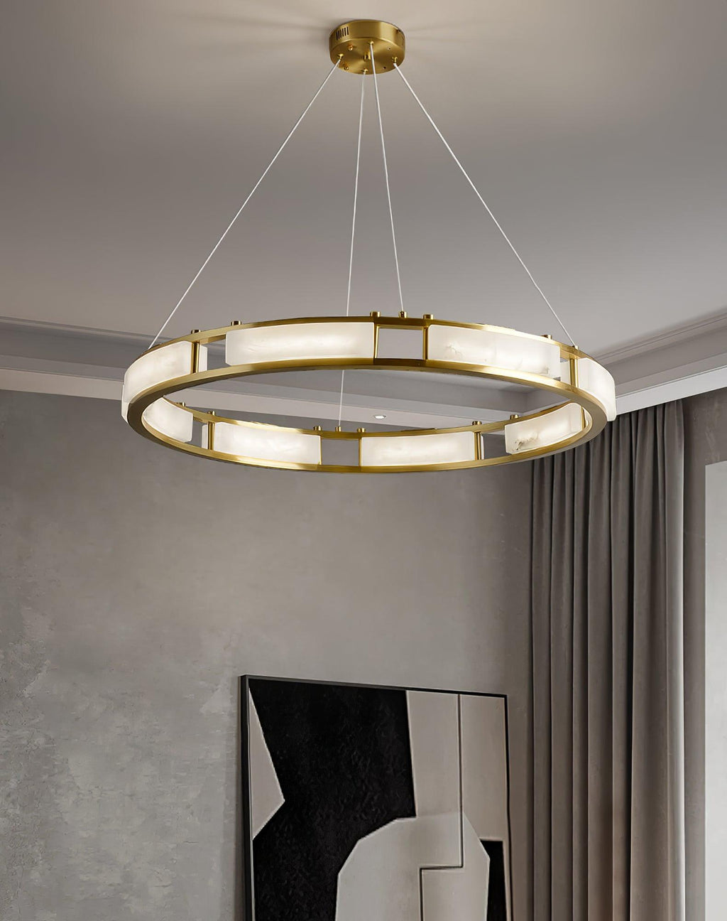 Isolune Alabaster Linear Chandelier